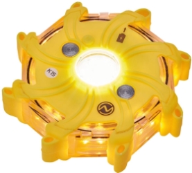 NightSearcher Pulsar Pro Rechargeable Single Hazard Warning Light Yellow