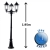 Outdoor IP44 1.95m 3 Way Plastic Lamp Post Black/Clear