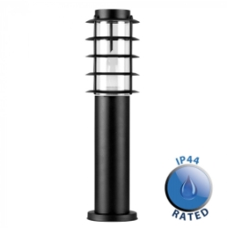 Outdoor IP44 Wharf Bollard Black/Frosted