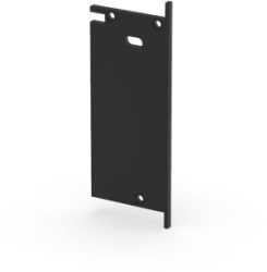 P26-2 Wall Recessed Black Profile End Cap With Hole Left (Screws Included)