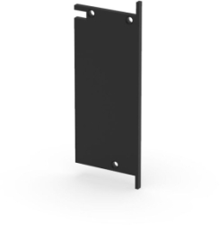 P26-2 Wall Recessed Black Profile End Cap Without Hole Left (Screws Included)