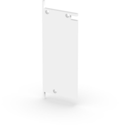 P26-2 Wall Recessed White Profile End Cap Without Hole Right (Screws Included)