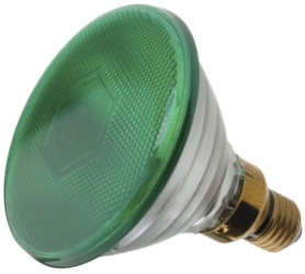 This is a 80W 26-27mm ES/E27 Reflector/Spotlight bulb that produces a Green light which can be used in domestic and commercial applications