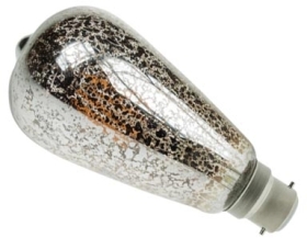 Prolite 4 Watt ST64 LED Filament Crackle Dimmable BC Light Bulb (Very Warm White)