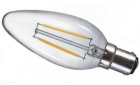 Prolite LED Filament 3 Watt SBC Candle Light Bulb (35 Watt Alternative)