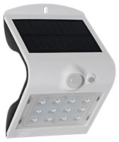 Robus SOL Cool White 4000K 1.5W Solar LED Wall Light with PIR IP65