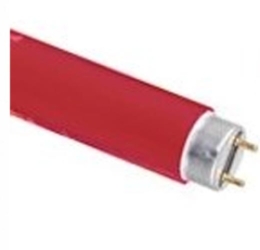T5 12 Inch Flame Red Coloured Sleeve for 8w tubes.