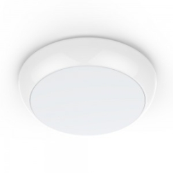 V-Tac 10W IP65 Round LED Dome Light - 2D Bulkhead in White with Emergency Battery Cool White