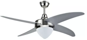 V-Tac 42" Grey and Silver Ceiling Fan with Remote Control