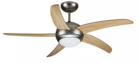 V-Tac 52" Ceiling Fan with Wooden Blades and Remote Control