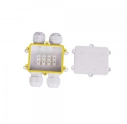 V-Tac IP68 White 4 Pin Water Proof Terminal Block for Cable Diameter 8-12mm