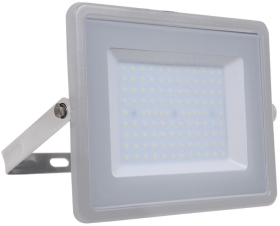V-Tac Slimline LED Floodlight 100w Cool White (800 Watt Alternative - Grey Finished)