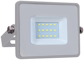 V-Tac Slimline LED Floodlight 10w Warm White (80 Watt Alternative - Grey Finished)