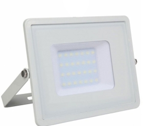 V-Tac Slimline White LED Floodlight 30w Daylight (240 Watt Alternative - 5 Year Warranty)