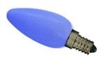 This is a 25W 14mm SES/E14 Candle bulb that produces a Blue light which can be used in domestic and commercial applications