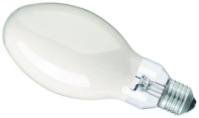 This is a 100W 26-27mm ES/E27 Eliptical bulb that produces a Cool White (840) light which can be used in domestic and commercial applications