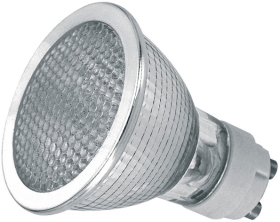 This is a 35W GX10 Reflector/Spotlight bulb that produces a Very Warm White (827) light which can be used in domestic and commercial applications