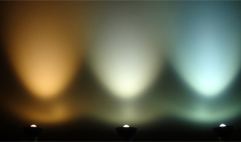 Colour Temperature Examples on three lamps