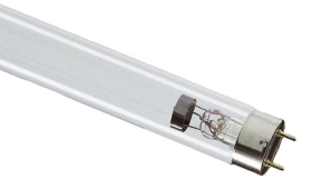 This is a 15W G13 T8 Linear (26mm Dia) bulb that produces a Germicidal Clear light which can be used in domestic and commercial applications