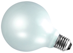 This is a 60W 26-27mm ES/E27 Globe bulb that produces a Warm White (830) light which can be used in domestic and commercial applications