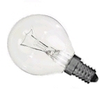 This is a 40W 14mm SES/E14 Golfball bulb that produces a Clear light which can be used in domestic and commercial applications