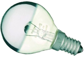 This is a 40W 14mm SES/E14 Golfball bulb that produces a Warm White (830) light which can be used in domestic and commercial applications