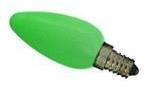 This is a 40W 14mm SES/E14 Candle bulb that produces a Green light which can be used in domestic and commercial applications