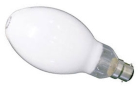This is a 125W 22mm BC-3 Pin Eliptical bulb that produces a White (835) light which can be used in domestic and commercial applications
