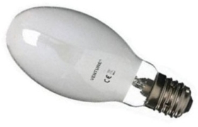 This is a 125W 39-40mm GES/E40 Eliptical bulb that produces a White (835) light which can be used in domestic and commercial applications