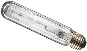 This is a 150W 39-40mm GES/E40 Tubular bulb that produces a Warm White (830) light which can be used in domestic and commercial applications