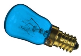 This is a 15W 14mm SES/E14 Pygmy bulb that produces a Blue light which can be used in domestic and commercial applications