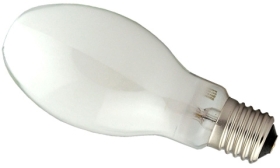 This is a 100W 39-40mm GES/E40 Eliptical bulb that produces a Sodium Orange light which can be used in domestic and commercial applications