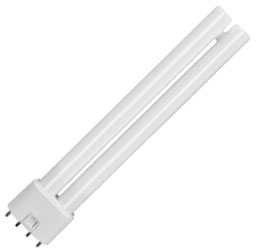 This is a 55 W 2G11 Multi Tube bulb that produces a Warm White (830) light which can be used in domestic and commercial applications