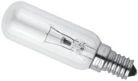 This is a 25W 14mm SES/E14 Tubular bulb that produces a Clear light which can be used in domestic and commercial applications