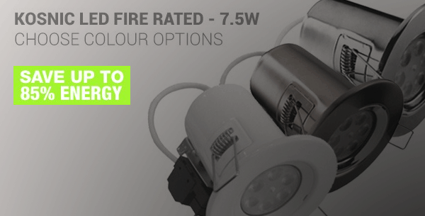 Kosnic LED Fire Rated Downlights Promo Block