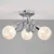 MiniSun Maze 3 Way Cross Over Ceiling Light Swirl Shades Chrome