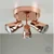 Copper Sleek 3 Way Round Plate Spotlight NO BULBS