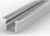2 Metre Deep Recessed Aluminium LED Profile P25 (18.4mm x 18.9mm)