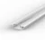 2 Metre Recessed White LED Profile P6 (15mm x 7.65mm) C/W Clear Cover