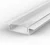 2 Metre Wide Recessed White LED Profile P14 (10.65mm x 30.8mm) C/W Clear Cover