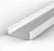 2 Metre Wide Surface Mounted White LED Profile P13 (30.8mm x 10mm)