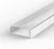2 Metre Wide Surface Mounted White LED Profile P13 (30.8mm x 10mm) C/W Clear Cover