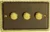 3 Gang 2-Way Push-on Push-off Classic Dimmer suitable for 1-10 LEDs (Antique Georgian - Twin Plate)