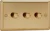 3 Gang 2-Way Push-on Push-off Classic Dimmer suitable for 1-10 LEDs (Victorian Brass - Twin Plate)