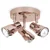 Copper Sleek 3 Way Round Plate Spotlight NO BULBS