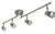 Eterna 4 x 50 Watt GU10 Quad Split Bar Spotlight Brushed Nickel
