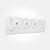 Eterna IP20 White Converter Socket 1 or 2 Gang to 4 Gang