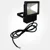 Eterna IP44 Black 3x3W RGB Colour Selectable Floodlight (Pre-Wired)