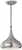 Feiss E27 Beso 1 Light Medium Pendant in Brushed Steel Finish