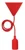 Girard Sudron Red Conical Shaped Porcelain E27 Pendant - 1m Textile Cable